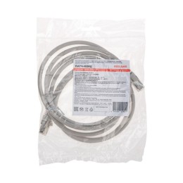 Патч-корд F/UTP кат.6 RJ45-RJ45 26AWG LSZH 2м сер. Rexant 02-0210-2