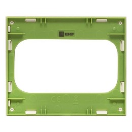 Рамка для розетки 2-м Стокгольм бел. с линией цвета зел. PROxima EKF EYM-G-302-20