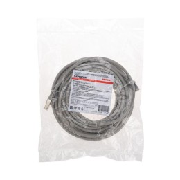 Патч-корд S/FTP CAT 6A (10G) RJ45-RJ45 28AWG LSZH сер. 10м Rexant 02-0390-10