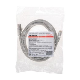 Патч-корд S/FTP CAT 6A (10G) RJ45-RJ45 28AWG LSZH сер. 3м Rexant 02-0390-3