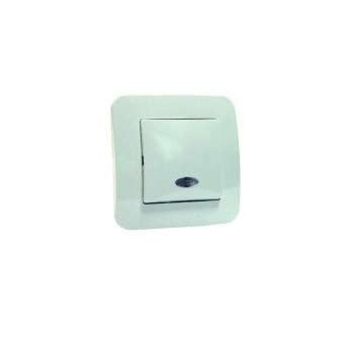 Переключатель проходной 1-кл. СП Lillium N 10А IP20 с подсветкой крем. Makel 55225