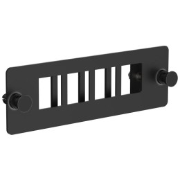 Планка для 4-х Keystone FTP с заземлением черная ITK CP05-4F