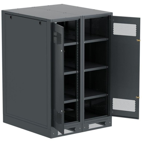 Шкаф LINEA B (пустой) 1350х900мм дверь двустворч. метал. черн. ITK LB05-13H99-2M