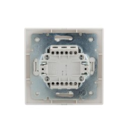 Переключатель проходной 1-кл. СП Mira 10А IP20 с бел.вставкой бел. LEZARD 701-0202-105