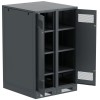 Шкаф LINEA B (пустой) 1450х900мм дверь двустворч. метал. черн. ITK LB05-14H99-2M