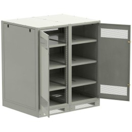 Шкаф LINEA B (пустой) 1350х1200мм дверь двустворч. метал. сер. ITK LB35-13H29-2M