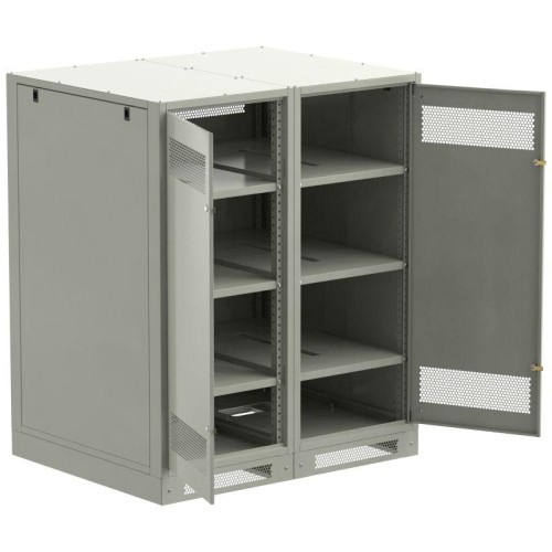 Шкаф LINEA B (пустой) 1450х1200мм дверь двустворч. метал. сер. ITK LB35-14H29-2M
