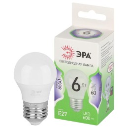 Лампа светодиодная GREEN LINE P45-6W-865-E27 GL 6Вт шар 6500К свет холод. E27 Эра Б0067059