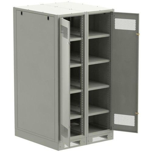 Шкаф LINEA B (пустой) 1700х900мм дверь двустворч. метал. сер. ITK LB35-17H99-2M