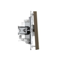 Выключатель 1-кл. ArtGallery 10AX с подсветкой быстрозажим. клем. механизм мокко SE GAL000613S