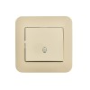 Кнопка звонка 1-кл.СП ASTI 10А IP20 в сборе крем. LEZARD 7081-0303-103