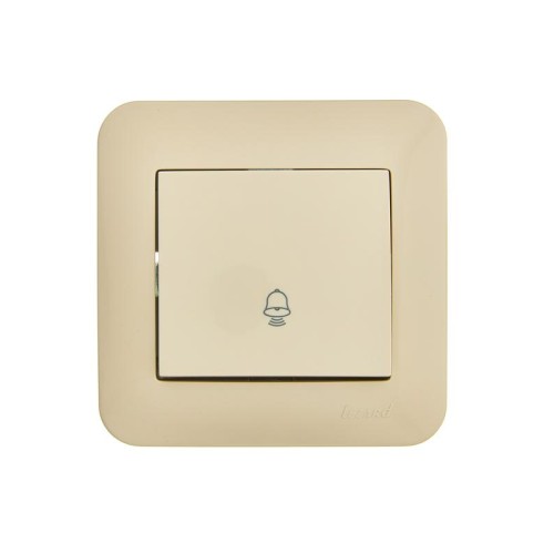 Кнопка звонка 1-кл.СП ASTI 10А IP20 в сборе крем. LEZARD 7081-0303-103