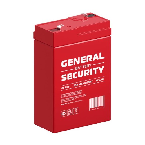 Аккумулятор 6В 2.8А.ч General Security GS2.8-6