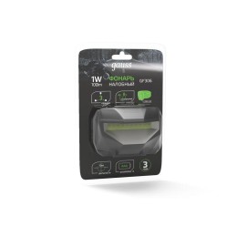 Фонарь налобный GFL 1Вт 100лм IP42 элементы питания 3хAA GAUSS GF306