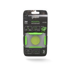 Фонарь налобный GFL 3Вт 150лм IP33 элементы питания 3хAAA GAUSS GF305