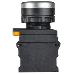 Кнопка d22мм 1НО+1НЗ MASTER с подсветкой и фиксацией бел. IEK MI-BT60-11TD-3-11-K01