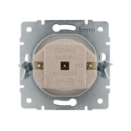 Розетка 1-м СП Rain 16А IP20 без заземл. керамика механизм бел. LEZARD 703-0288-121