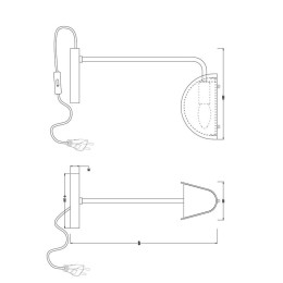 Светильник настольный Mallow 40Вт E14х1 IP20 Freya FR5228TL-01C