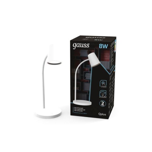 Светильник светодиодный настольный Qplus 8Вт 4000К 600лм 5В диммир. бел. GAUSS GT6031
