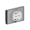 Розетка 2-м СП Эпика 16А IP44 с заземл. защ. шторки с рамкой с крышками механизм черн. EKF UP1-SOB-2
