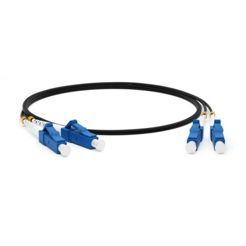 Патч-корд FC-D2-9-LC/UR-LC/UR-H-3M-LSZH-BK волоконно-оптический (шнур) SM 9/125 (OS2) LC/UPC-LC/UPC