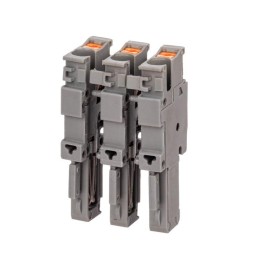 Штекер наборный "центральный" зажим push-in 1 точка подключения 2.5кв.мм сер. DKC VPR-P-2.5-M