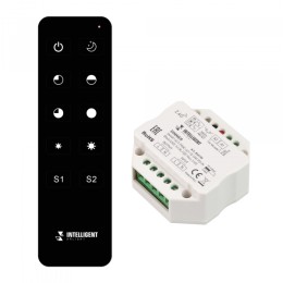 Arlight INTELLIGENT ARLIGHT Диммер SMART-SET-TRIAC-601-72-DIM-PD-IN Black (230V, 1x1.5A, ПДУ 10кн, 2