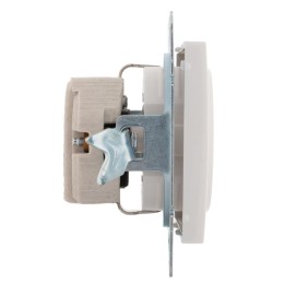 Розетка 1-м СП Rain 16А IP20 с заземл. керамика механизм бел. LEZARD 703-0288-122