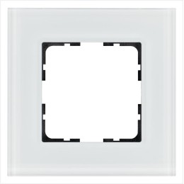Рамка 1-м G-Glass стекло бел. White Glass Jasmart G1001GW