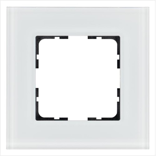 Рамка 1-м G-Glass стекло бел. White Glass Jasmart G1001GW