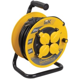 Удлинитель на катушке 4х20м с заземл. 16А IP44 Industrial plus УК20 3х1.5 термозащита IEK WKP15-16-0