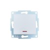 Выключатель 1-кл. 1п СП ASTI 10А IP20 с подсветкой механизм бел. LEZARD 7081-0288-111