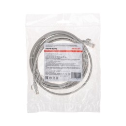 Патч-корд U/UTP CAT 6A (10G) RJ45-RJ45 28AWG LSZH сер. 3м Rexant 02-0380-3