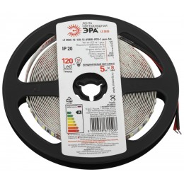 ЭРА Светодиодная лента ЭРА LS2835 12-120-12-6500K-IP20-1 year 5м холодный белый свет