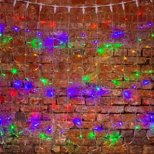Гирлянда светодиодная "Светодиодный Дождь" 2х1.5м 192LED RGB мультиколор 28Вт 230В IP65 постоян. све