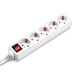 Удлинитель 5х5м с заземл. 10А IP20 BU-PS5.5/W CCA 3х0.75 бел. BURO 828018