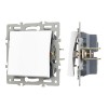Механизм выключателя одноклавишный проходной SWT-MKP1-PL-WH (250В 16А) Arlight 043714