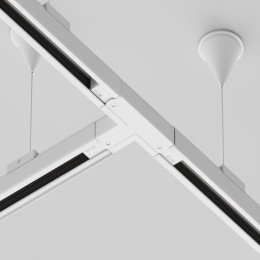 Коннектор Т-образный лев. Trinity бел. Voltega TRA-VGL005CT-31W-L