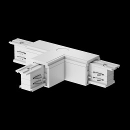 Коннектор Т-образный лев. Trinity бел. Voltega TRA-VGL005CT-31W-L