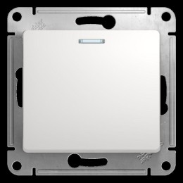 Переключатель проходной 1-кл. СП Glossa 10А IP20 (сх. 6а) 10AX с подсветкой механизм бел. SE GSL0001