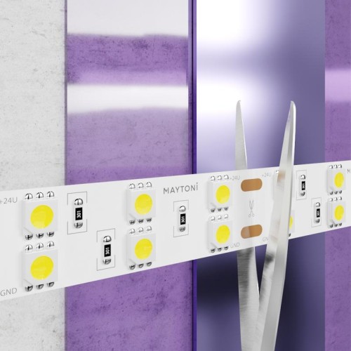 Лента светодиодная 24В 5050 28.8Вт/м 3000К IP20 15мм (уп.5м) Maytoni 20034