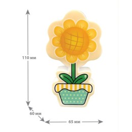 Светильник светодиодный NL-231 "Цветок" 220В ночник с выкл. розов. Camelion 13806