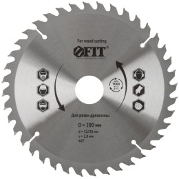 Диск пильный для циркулярных пил по дереву 200х32/30х40T FIT 37749