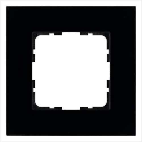 Рамка 1-м G-Glass стекло черн. Black Glass Jasmart G1001GB