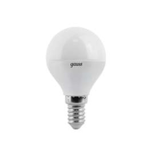 Лампа светодиодная 4Вт шар 2700К тепл. бел. E14 350лм 220-240В Gauss 105101104