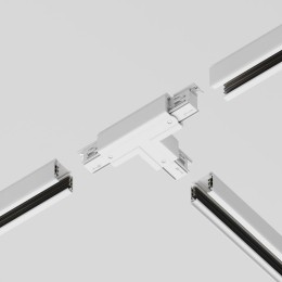 Коннектор Т-образный прав. Trinity бел. Voltega TRA-VGL005CT-31W-R