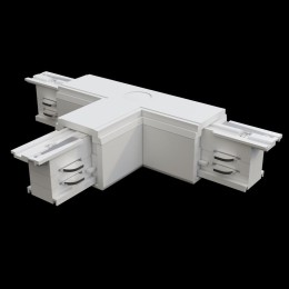 Коннектор Т-образный прав. Trinity бел. Voltega TRA-VGL005CT-31W-R