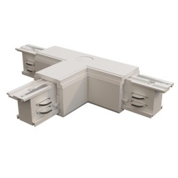 Коннектор Т-образный прав. Trinity бел. Voltega TRA-VGL005CT-31W-R