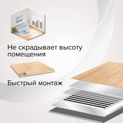 Комплект "Теплый пол" (пленка) SILVER 150Вт/кв.м 3кв.м CALEO УП-00000061