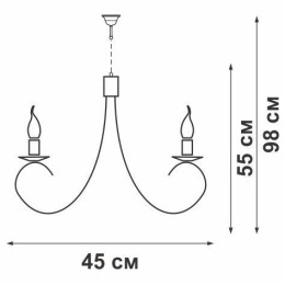 Люстра V1080/5 5хE14 макс.40Вт Vitaluce